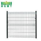 50x100mm 4.0mm 3D Fence Welded Wire Mesh Green Panel Bending Curved Fence Outdoor Garden With Post