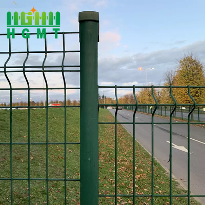 Galvanized Steel RAL6007 3d Bending V Beam Security Fencing  Pvc Coated