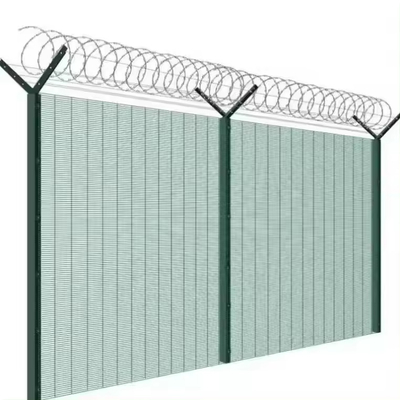 Clôture à treillis Clearvu de haute sécurité 358 anti-escalade pour l'Afrique du Sud pour la prison de la porte de l'allée de la prison de l'acier de faible entretien fer