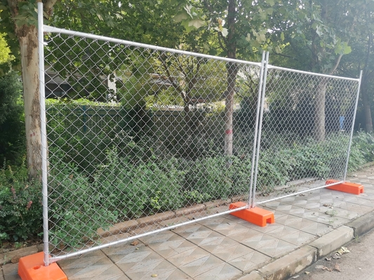 Panneau de clôture temporaire enduit en PVC en poudre, galvanisé à chaud, métal mobile