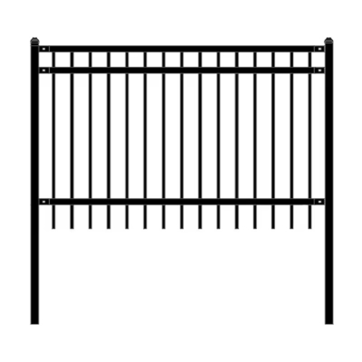 Clôture de sécurité extérieure avec panneau métallique en fer et en aluminium Garnison tubulaire pour la maison Jardin cadre en plastique Porte d'entrée en acier